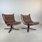 Vintage Falcon Chairs in Light Brown Leather by Sigurd Resell, Set of 2 1