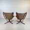 Vintage Falcon Chairs in Light Brown Leather by Sigurd Resell, Set of 2 6