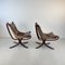 Vintage Falcon Chairs in Light Brown Leather by Sigurd Resell, Set of 2 7