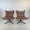 Vintage Falcon Chairs in Light Brown Leather by Sigurd Resell, Set of 2 2