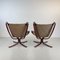 Vintage Falcon Chairs in Light Brown Leather by Sigurd Resell, Set of 2 8
