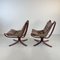 Chaises Falcon Vintage en Cuir Marron Clair par Sigurd Resell, Set de 2 5