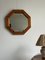 Vintage Octagonal Wooden Mirror, Image 3
