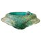 Barovier Green and Gold Bullicante Murano Glass Ashtray and Pestle, 1960s 1