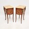 Commodes de Chevet avec Plateau en Marbre Marqueté, France, 1900s, Set de 2 4