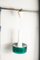 Lampe à Suspension 2 Pièces en Opaline Blanche et Verre Transparent Vert, Italie, 1960s 11