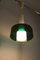 Lampe à Suspension 2 Pièces en Opaline Blanche et Verre Transparent Vert, Italie, 1960s 3