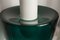 Italienische 2-teilige Hängelampe aus Weißem Opalglas & Grünem Transparentem Glas, 1960er 6