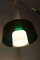 Lampada a sospensione in due pezzi in vetro opalino bianco e verde trasparente, Italia, anni '60, Immagine 7