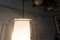 Lampadario doppio in vetro soffiato opalino in ottone e rame, anni '30, Immagine 12