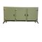 Spanish Mid-Century Sideboard with Three Wooden Doors and Chrome Legs 1