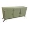 Spanish Mid-Century Sideboard with Three Wooden Doors and Chrome Legs, Image 7