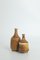 Small Mid-Century Scandinavian Modern Collectible Honey Brown Stoneware Vases by Gunnar Borg for Höganäs Ceramics, 1960s, Set of 4 7