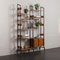 Italian Two Bay Wall Unit with Sliding Door Cabinet and Shelves, 1950s, Image 4