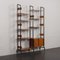 Italian Two Bay Wall Unit with Sliding Door Cabinet and Shelves, 1950s, Image 6