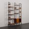 Italian Two Bay Wall Unit with Sliding Door Cabinet and Shelves, 1950s, Image 5