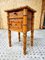 Bedside Table in Bamboo and Marble, 1930s 2