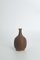 Small Mid-Century Scandinavian Modern Collectible Brown Stoneware Vases by Gunnar Borg for Höganäs Ceramics, 1960s, Set of 4 6
