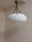 German Ceiling Lamp with White Patterned Glass Screen, 1920s, Image 4