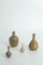 Petits Vases Mid-Century Scandinave en Grès Marron par Gunnar Borg pour Höganäs Ceramics, 1960s, Set de 4 1
