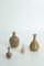 Small Mid-Century Scandinavian Modern Collectible Brown Stoneware Vases by Gunnar Borg for Höganäs Ceramics, 1960s, Set of 4 1