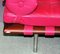 Vintage Sofa aus rosa Leder 3