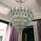 Large White Polygon Glass Chandelier, 1980s 12