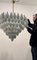 Large White Polygon Glass Chandelier, 1980s 5