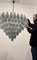 Large White Polygon Glass Chandelier, 1980s, Image 5