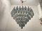 Large White Polygon Glass Chandelier, 1980s 9