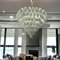 Large White Polygon Glass Chandelier, 1980s 13