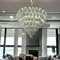 Large White Polygon Glass Chandelier, 1980s, Image 13