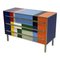 Commode with Three Drawers in Multicolor Murano Glass, 1980s 4