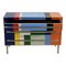 Commode with Three Drawers in Multicolor Murano Glass, 1980s 7