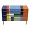 Commode with Three Drawers in Multicolor Murano Glass, 1980s 2