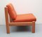 Lounge Chair in Light Oak and Orange Upholstery, 1975, Image 6