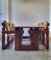 Tables et Chaises de Salle à Manger Brutalistes en Bois, 1970s, Set de 9 2