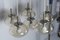 Six-Drop Waterfall Chandelier in Light Smoked Glass, 1960s 23