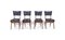 Quadratische Gemusterte Schwarz-Weiße Stühle von Ico & Luisa Parisi, 1950er, 4er Set 1