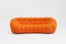 Oranges geschwungenes Bubble Sofa von Roche Bobois 1