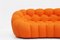 Oranges geschwungenes Bubble Sofa von Roche Bobois 8