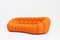 Orange Curved Bubble Sofa from Roche Bobois, Image 3