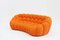 Oranges geschwungenes Bubble Sofa von Roche Bobois 2