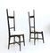 Vintage Black and White Chiavari Chairs in the style of Parisi, 1950s, Set of 2 2