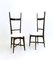 Vintage Black and White Chiavari Chairs in the style of Parisi, 1950s, Set of 2 1