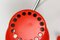 Lámpara de mesa roja atribuida a Josef Hurka para Napako, años 60, Imagen 5