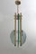 Mid-Century Modern Italian Brass and Crystal Pendant from Galotti & Radice, 1970 6