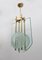 Mid-Century Modern Italian Brass and Crystal Pendant from Galotti & Radice, 1970 1