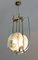 Lámpara colgante italiana Gid-Century moderna de latón y cristal de Galotti & Radice, 1970, Imagen 2