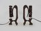 Brutalistic Cast Iron Lamps, 1960s, Set of 2 3